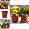 And Lightweight 10/50/100pcs Double Color Plastic Plants Nursery Pot For Seedlings**