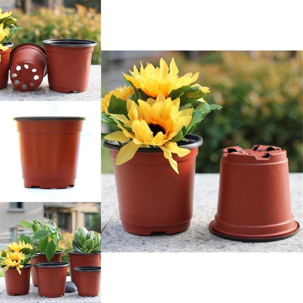 And Lightweight 10/50/100pcs Double Color Plastic Plants Nursery Pot For Seedlings**