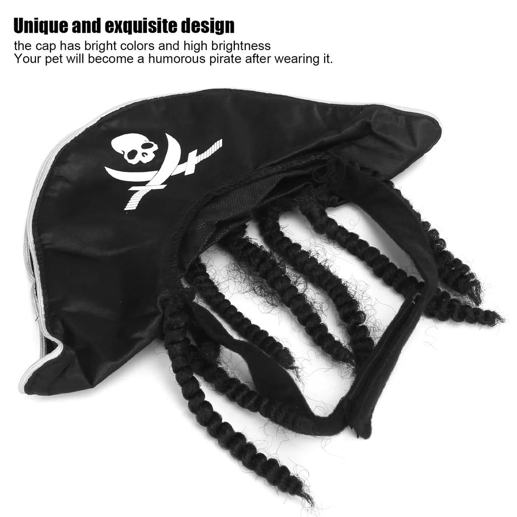 Pet Pirate Hat Durable Fun Halloween Party Hat Suitable For Cats And Dogs