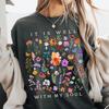 It Is Well With My Soul Comfort Colors® T-Shirt, Christian Floral Shirt, Bible Verse Tee, Pressed Wild Flower T-Shirt, Cute Flower Shirt