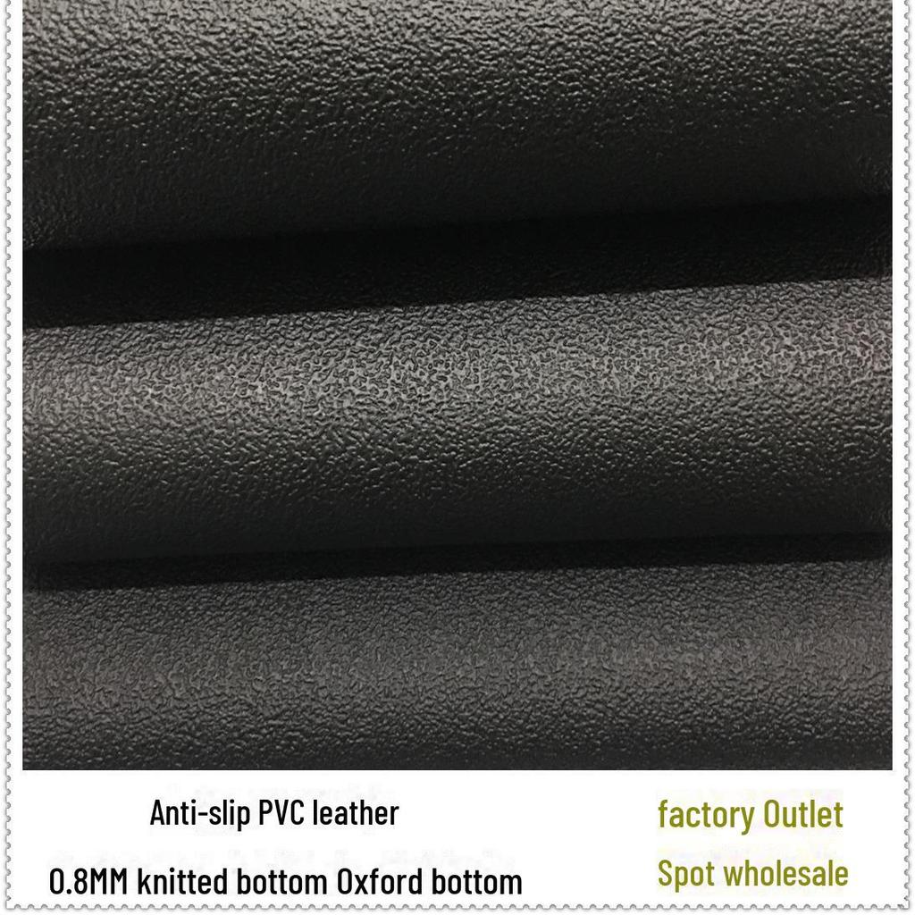 Schwarzes rutschfestes, abriebfestes PVC-Leder mit Oxford-Strickrücken