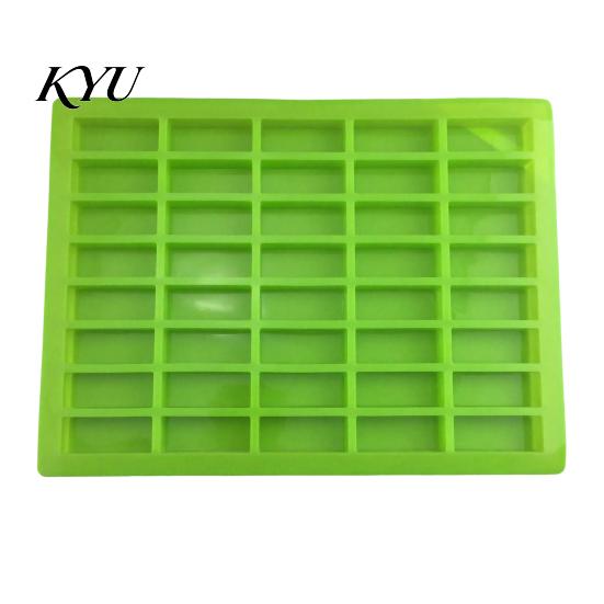 Uniform Bar Shaped Cavities Silicone Chocolate Mold, 20 Non-stick Flexible Baking Tray, Heat Resistant Holiday Snack Crafting Tool Food-grade Mold for