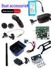Bait Boat Accessories: Battery, Remote Control, USB Charger, Boat Bag, Antenna, Motor, Propeller, Motherboard.