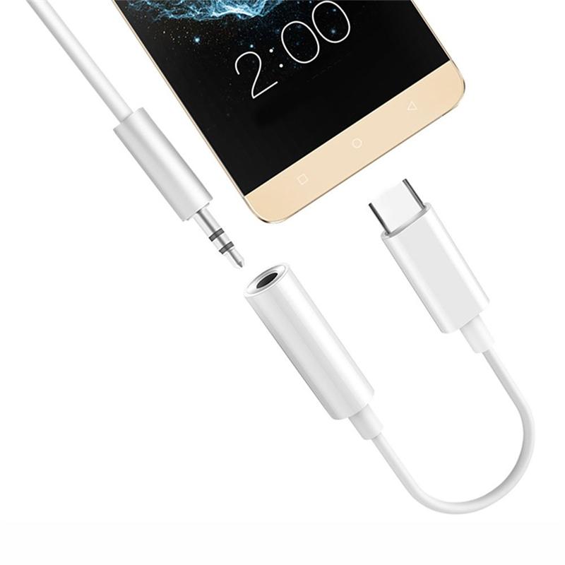 

USB Type C to 3.5mm Earphone Jack Aux Audio Cable Adapter Headphone for Huawei Xiaomi Converter As Shown A