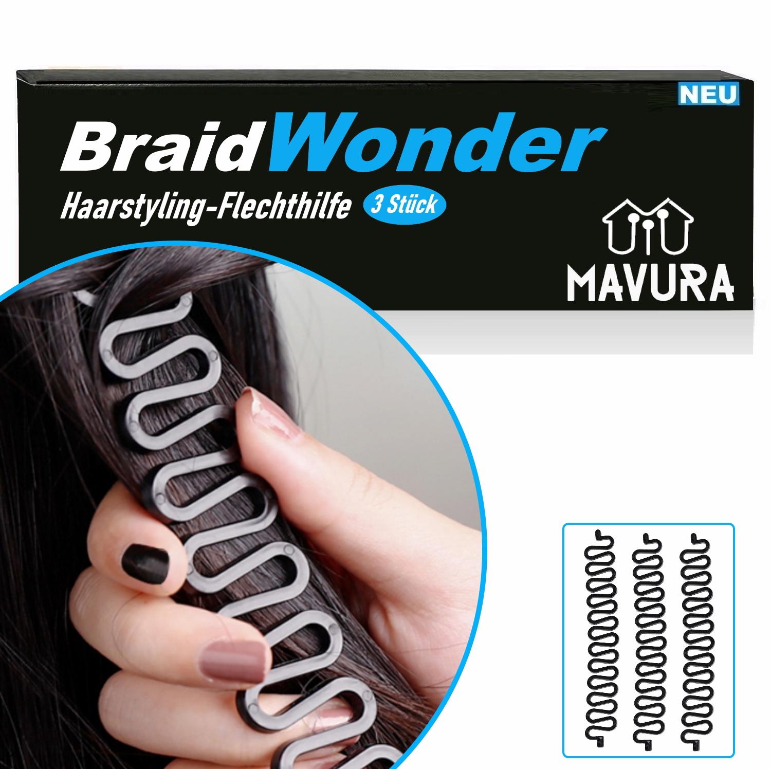 

BraidWonder Плетіння чудо Плетіння допомога Допомога для зачіски Плетільник Плетіння Волосся [3 шт.]