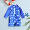 Children's Quick-Dry One-Piece Swimsuit - Toddler Long Sleeve Sun Protection with Cute Print