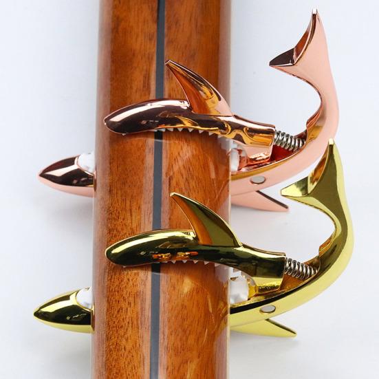 Metal Shark Guitar Capo Heavy Duty Zinc Alloy Universal Ukulele Acoustic Classical Folk Electric Guitar Tuner Clip Music Instruments