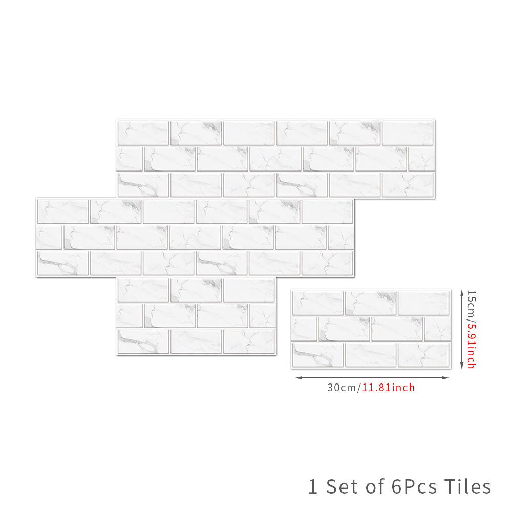 European Retro Tile Sticker PVC Self-adhesive Wall Sticker Kitchen and Bathroom Waterproof Wall Decoration Wallpaper