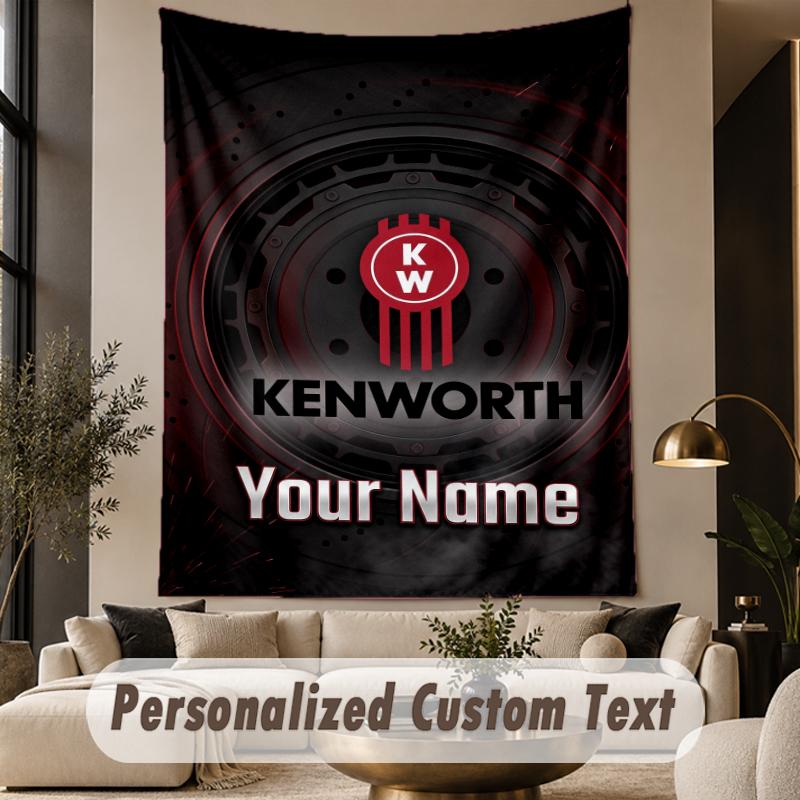 Custom Text Tapestry Kenworth Print Wall Tapestry Indoor Living Room Wall Decor