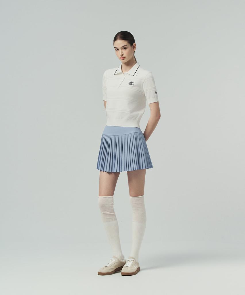 SERGIO TACCHINI W Fresca Knit Striped Short Sleeve Polo