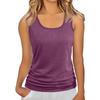 Womens Tank Tops Sleeveless Square Neck Ruched Tee Shirts Top