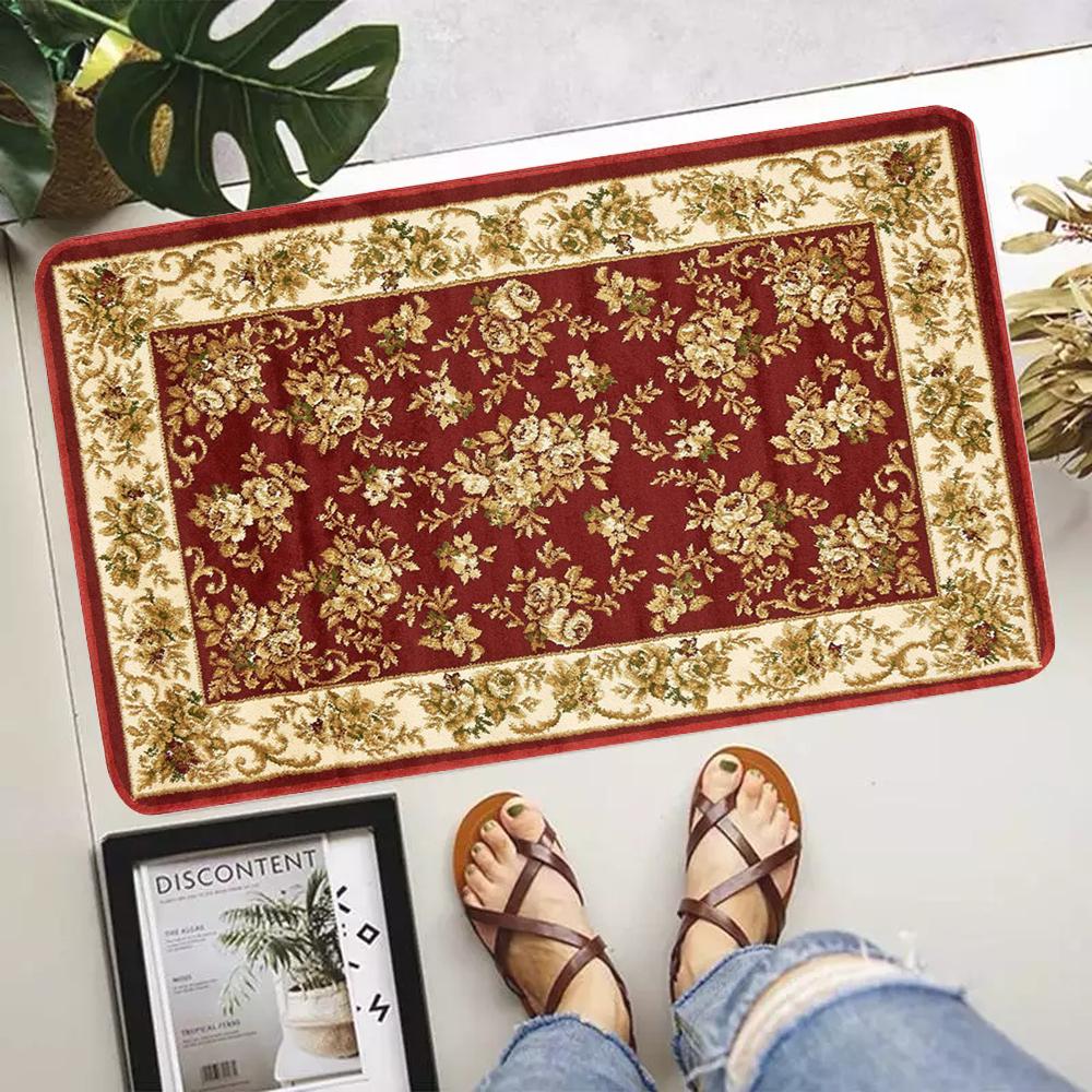 Lahome Ethnic Floral Rugs Vintage Persian Large Area Carpet Moroccan Anti-slip Bathroom Door Mat Bedroom Decor