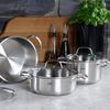 Fissler Aço Inoxidável Panela de Ensopado San Francisco Calor Forno Sem Água Máquina de Lavar Louça Panela, 16cm, Série, Resistente, Compatível com Gás/IH, Cozimento, Base de 3 Camadas,