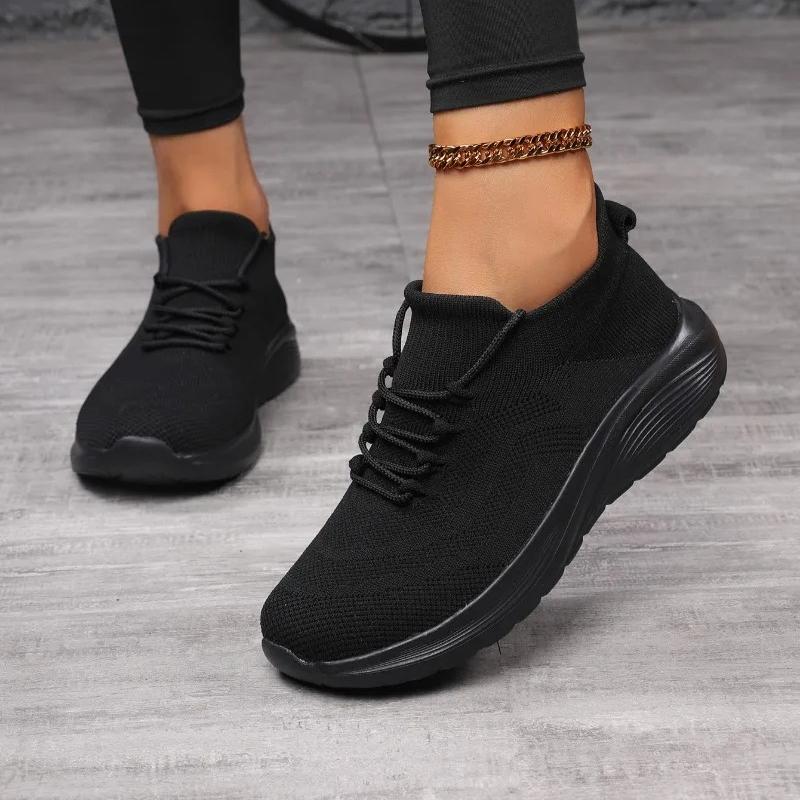 Breathable Mesh Women Sports Shoes Lightweight Socks Sneakers Ladies Soft Anti-slip Sole Casual Trainers for Walking Running