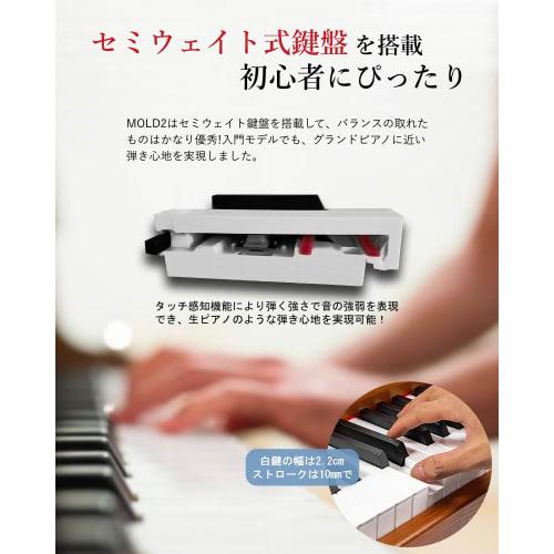 Longeye MOLD2 Wooden Digital Piano, 88 Keys, Japanese Language, Dual Headphone Use, MIDI Port Support, 10mm Stroke, 380 Voices, Transposition, DREAM S
