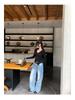 Melanoid V-Neck Coffee T-shirt: Women's Slimming Long Sleeve Base Layer for Autumn/Winter