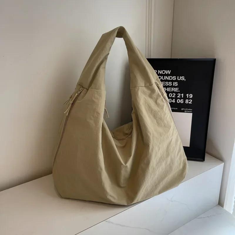 Einfache Damen-Schultertasche Mehrere Taschen Pendler-Tragetasche Große Kapazität Nylon-Achseltasche Vielseitige Einkaufs-Handtasche Tragetasche