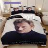 Biancheria da letto La Leggenda di Johnny Hallyday, copripiumino, federa, decorazione per la casa, regalo di compleanno (1 * copripiumino+2 * federe, senza imbottitura)