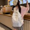 Schoolbag1011 New Multi-Pocket School Bag for Middle School Girls, High Aesthetic INS Star Design Backpack, Large Capacity High School Backpack