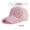 Summer Women Glitter Mesh Breathable Baseball Cap Shiny Sequins Ponytail Sunscreen Peaked Hat FemaleOutdoor Sports Snapback Hats