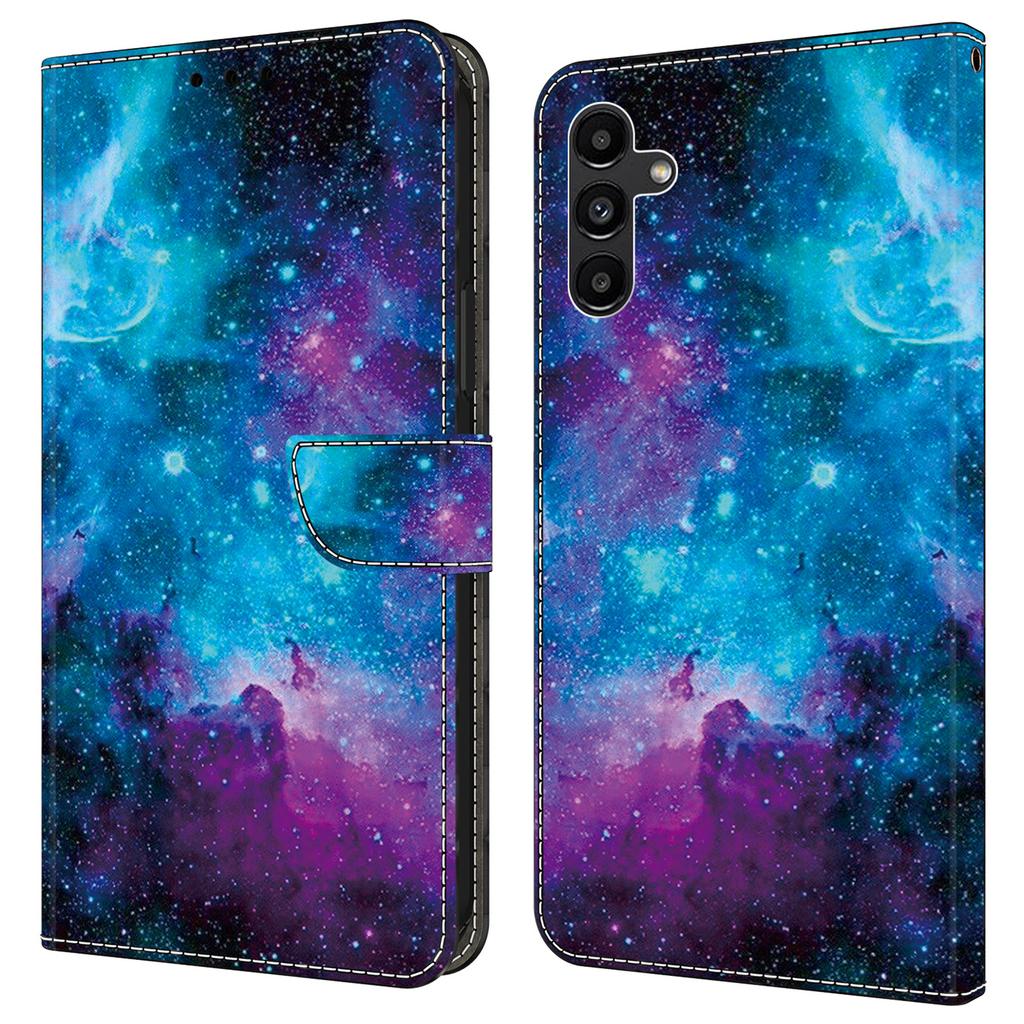 Für Samsung Galaxy S24 Hülle Musterdruck Leder Klapphandyhülle