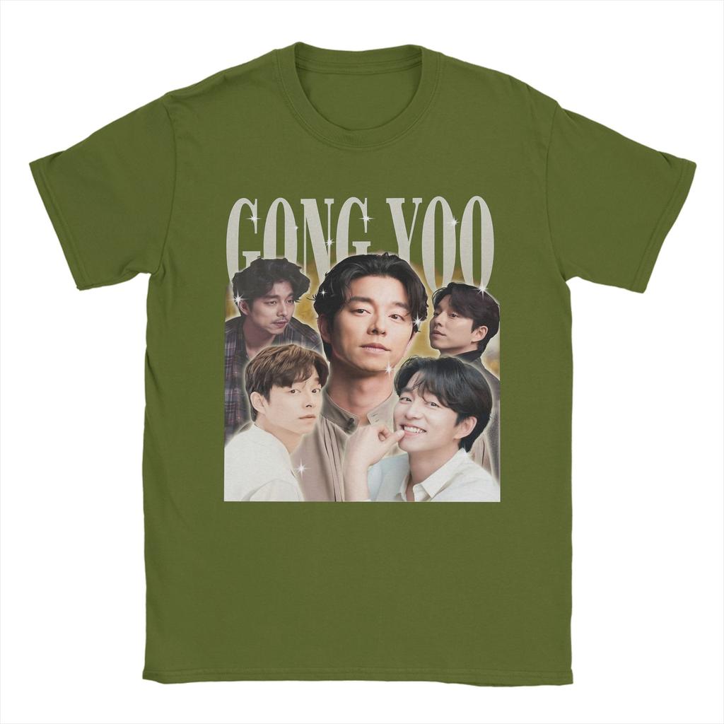 Gong Yoo Retro 90er Jahre T-Shirts Herren Damen Reine Baumwolle Neuheit T-Shirt Rundhals T-Shirt Kurzarm Kleidung Übergröße