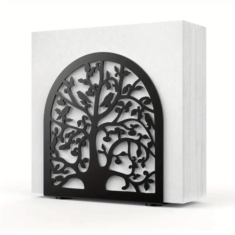 

Shein Metal Bird Tree Napkin Holder for Desktop and Table. чёрный