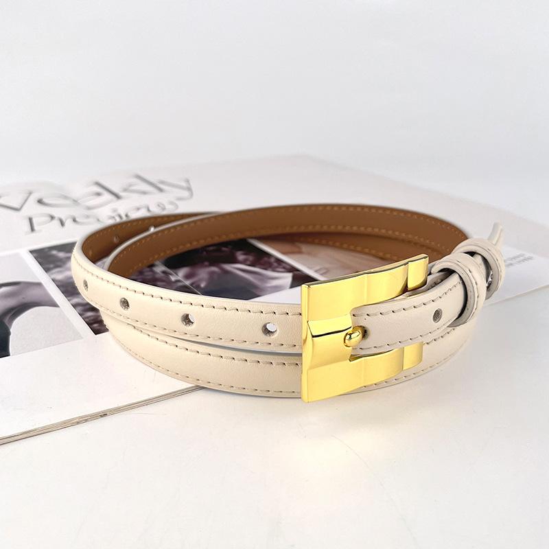 Slim Leather Belt with Casual Pants Short Skirt Jeans Women's Belt Leather Leather Goods