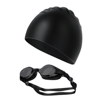 Jingdong Jingzao Swimming Goggles And Swim Cap Set, for Beginners, High-Definition, Anti-Fog, with Silicone Swim Cap