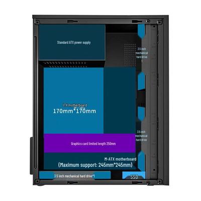 TKC H2 Mini Obudowa Komputerowa Micro-ATX, Mała Obudowa PC Kompatybilna z Biurem