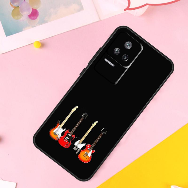 Vintage Music Guitars Case For POCO X6 M6 Pro X3 X5 F3 F5 M5s Xiaomi 14 13 Ultra 12 Lite 11T 12T 13T Pro Cover