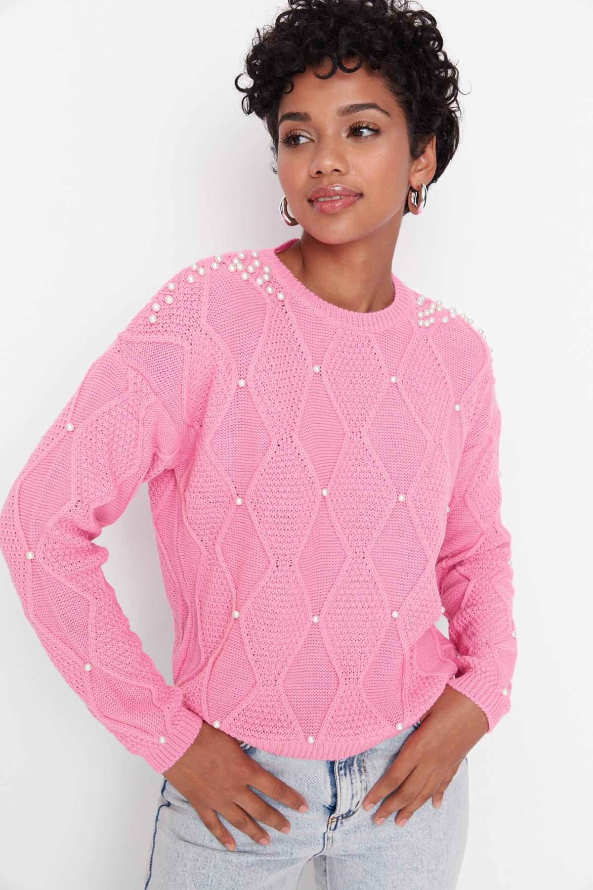 

Свитер - Розовый - Классический крой