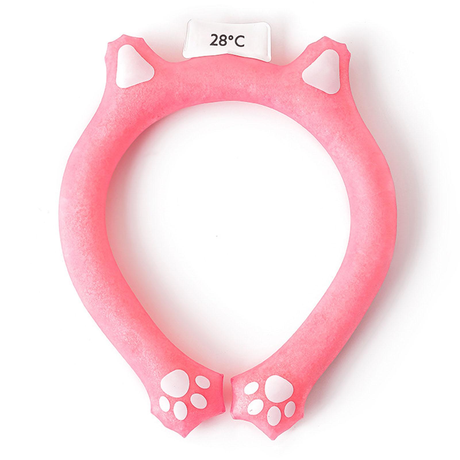 

Neck Cooling Ring Wearable Cooling Neck Wraps Reusable Hands Free Cooler for Summer Hot Heat Rose рожевий червоний колір