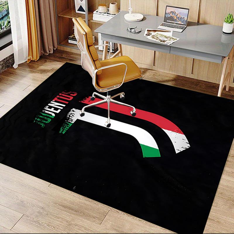 Vintage Juventus Football Logo Carpet For Playroom Bedroom Living Room Sofa Home Decor Kids Game Area Rug Nonslip Floor Mat