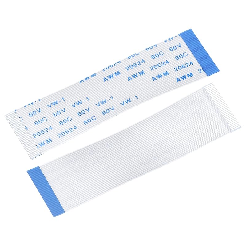 MECCANIXITY FFC Ribbon Flat Flexible Cable, 8 Pin 0.5mm Pitch 60mm Long (B Type) for LCD 3D Printer Camera DVD TV Laptop Audio Pack of 10