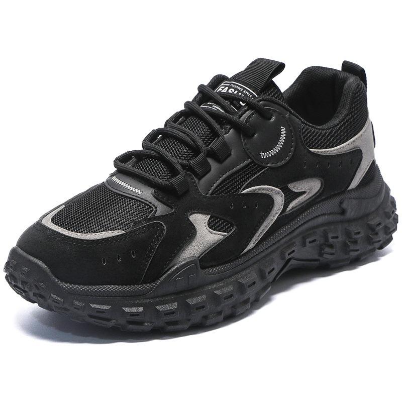 Shoes spring mesh breathable wear-resistant casual shoes non-slip running sports shoes trendy tire sole men's shoes