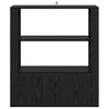 Sideboard Black Oak Effect 30 x 80 x 90 cm Wood Based Material