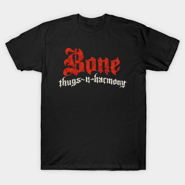 

Men Black Print T-shirt Bone Thugs N Harmony No-Cut Transfer Paper Print Cotton Tshirt M чорний