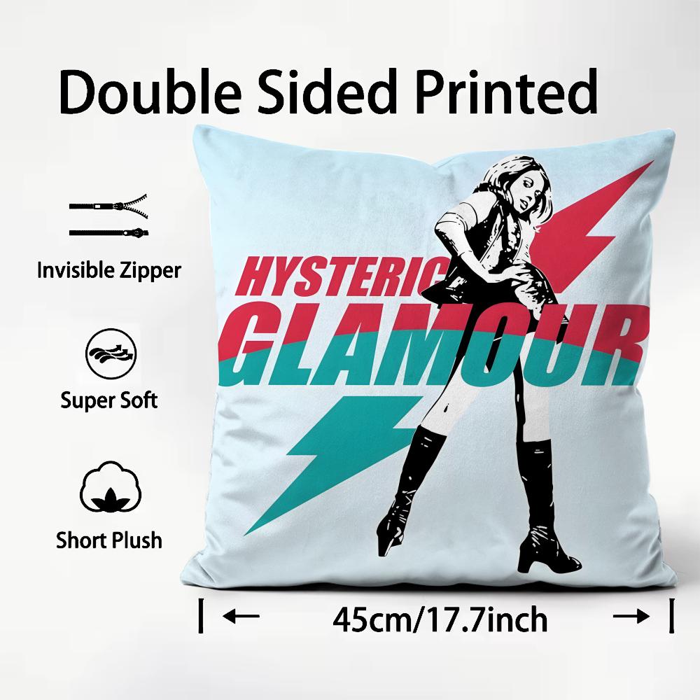 Brand H-Hysteric G-Glamour Cushion Cover Comfortable Reversible Pillow Cover Ideal for Car Sofa Bedroom & Beyond