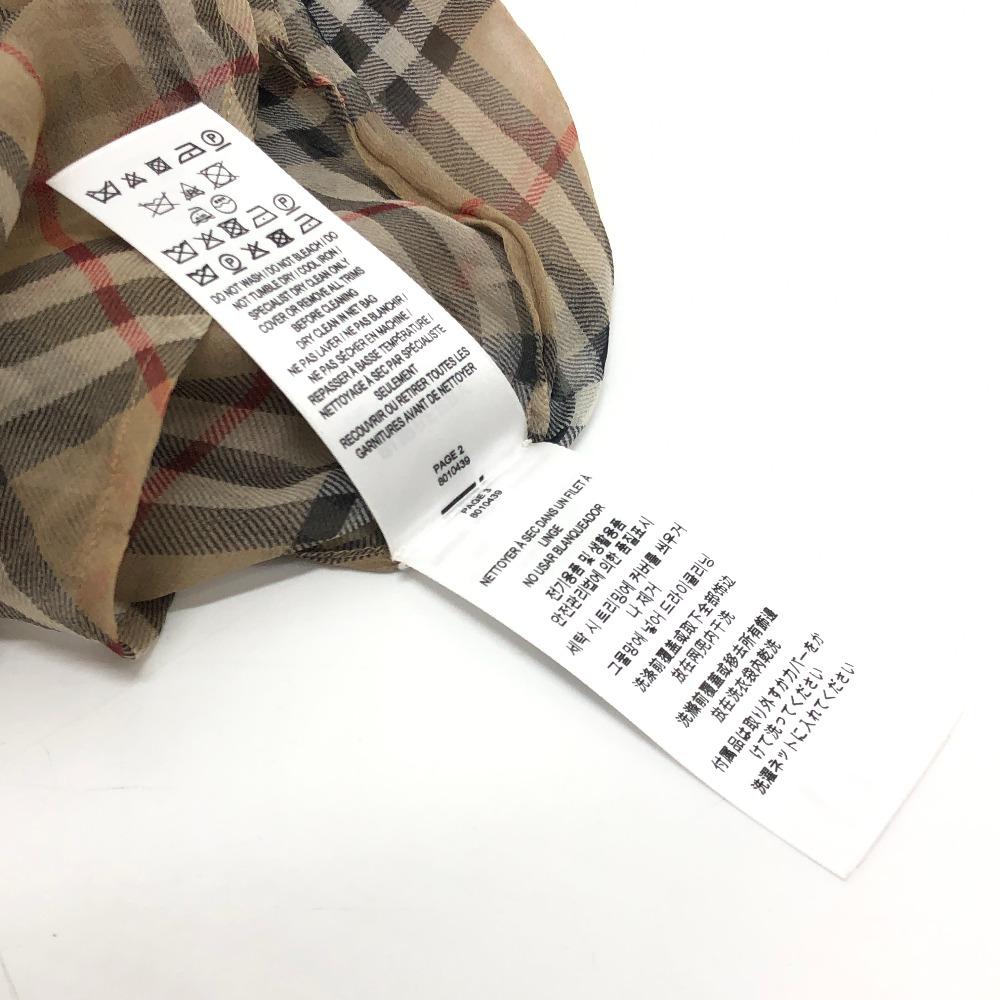 BURBERRY Check pattern see-through Blouse Shirt Long sleeve shirt