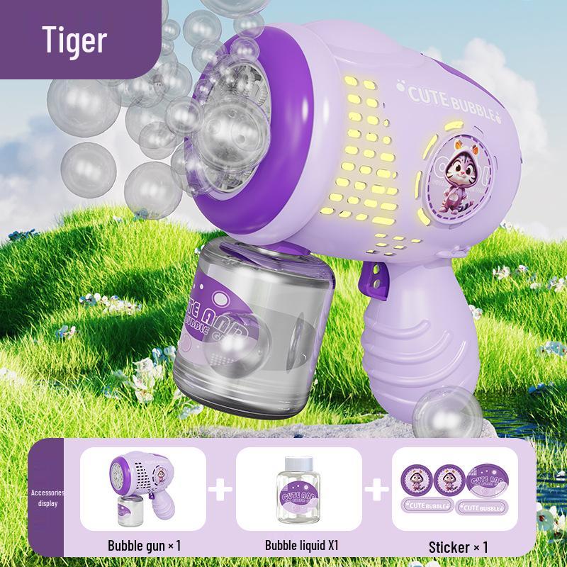 Gatling Bubble Gun: Automatic Electric Handheld Bubble Maker for Kids