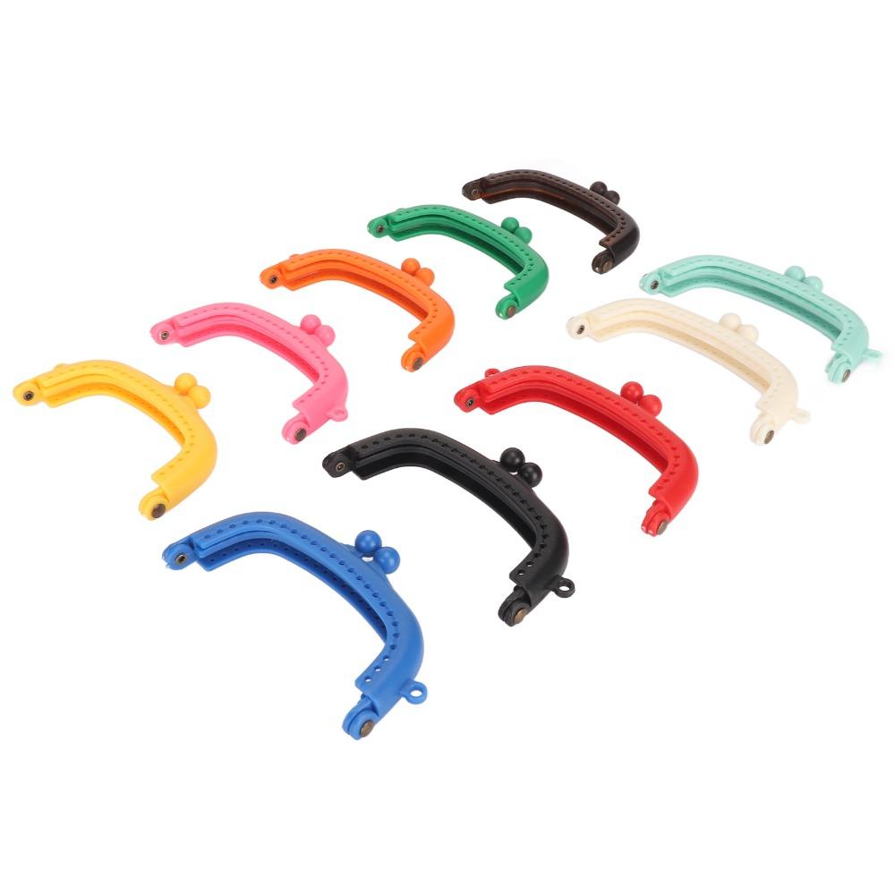 10pcs Plastic Material Purse Clasp Frame Light Weight Bag Clasp Lock  For Sewing Craft