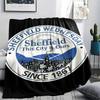 1PC sheffield Print Flannel Blanket, High quality Comfortable for All Seasons, Home Decor, Warmth and Comfort, Perfect for Christmas Gifts155