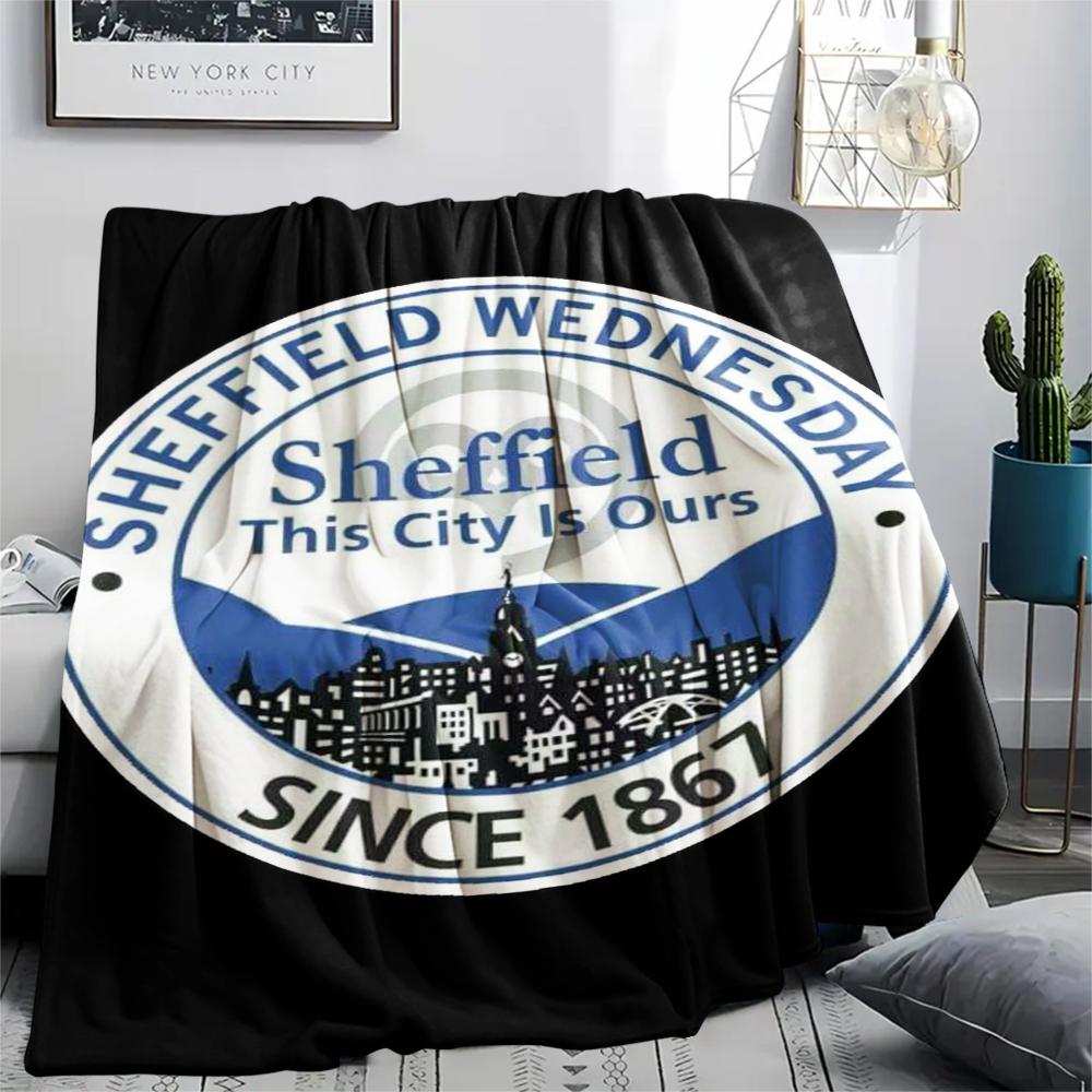 1PC sheffield Print Flannel Blanket, High quality Comfortable for All Seasons, Home Decor, Warmth and Comfort, Perfect for Christmas Gifts155