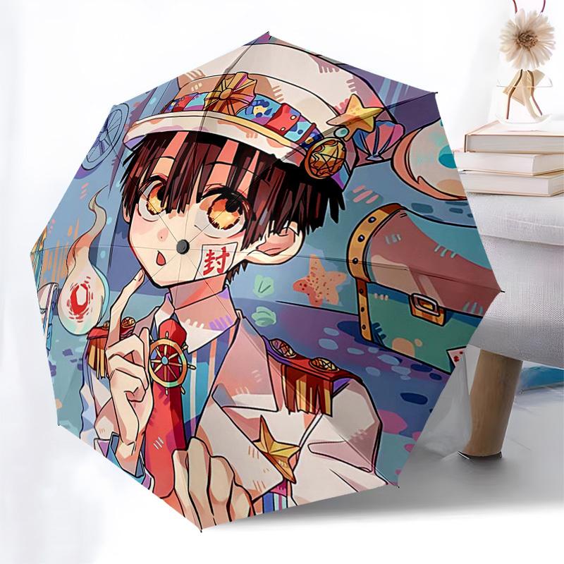 

1pc Nautical Adventure: Sailor Uniform Inspired Auto Open Close Umbrella - Foldable Design, 8-Rib Iron Frame, Outdoor for Fans, Travelers & Daily Use