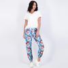 Pantalones deportivos casuales de moda para mujer con estampado navideño, cintura con cordón y puños en los tobillos