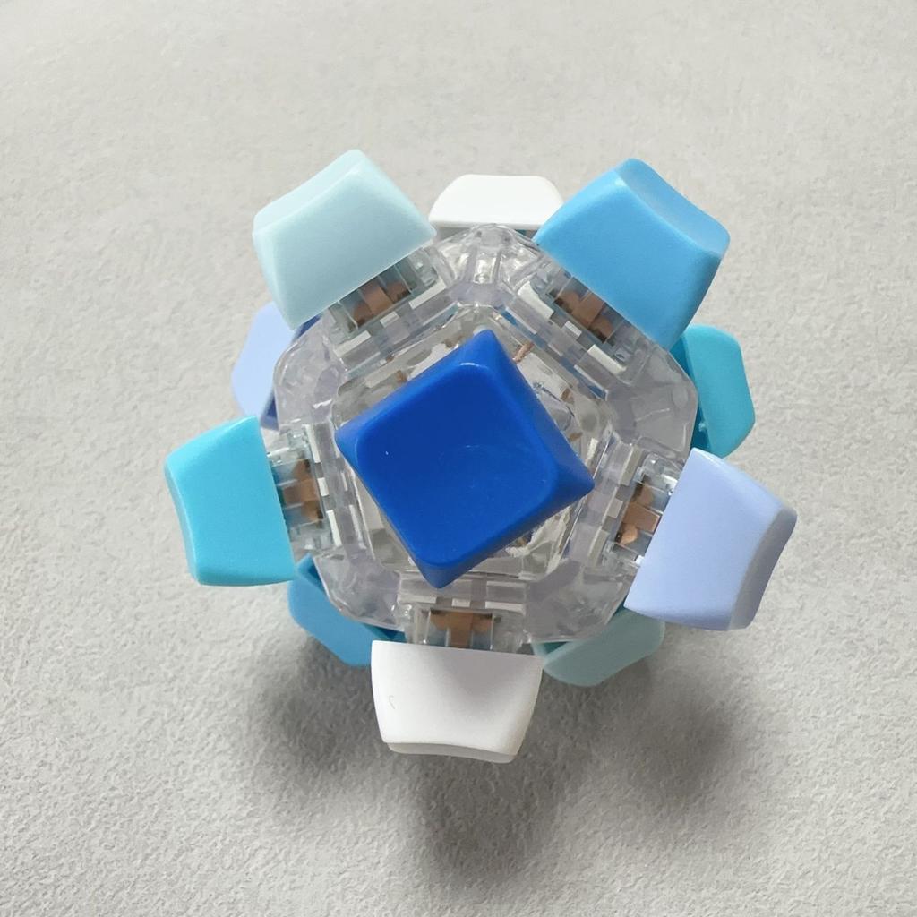 12-zijdige Toetsenbord Clicker Decompressie Speelgoed Knop Toetsdop Stressverlichter Sensorisch Speelgoed Toetsenbord Fidget Speelgoed voor Volwassenen en Kinderen