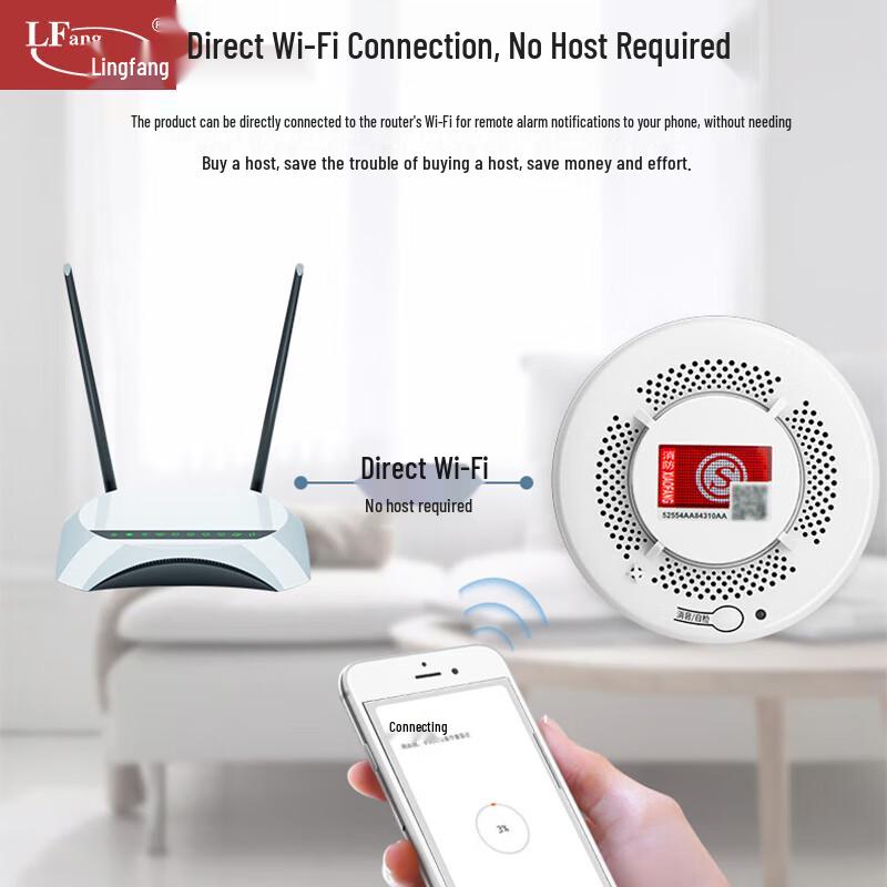 LFang PS-818-WIFI Smart Smoke & Temperature Alarm