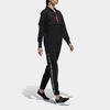 adidas Ribbon Zip-Up Mid-Length Loose Fit Sports Hoodie Jacket Women's Black