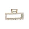 Fashion Bow Pearl Rhinestone Flower Grab Clip Temperament Half Tie Hairpin Disc Hair Shark Clip